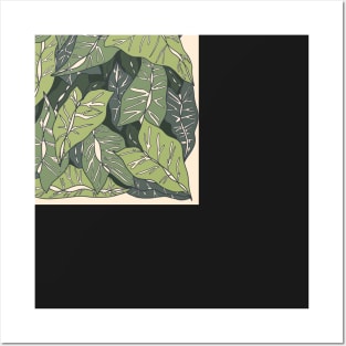 Modern Tropical Leaf Design // Alocasia Polly Posters and Art
